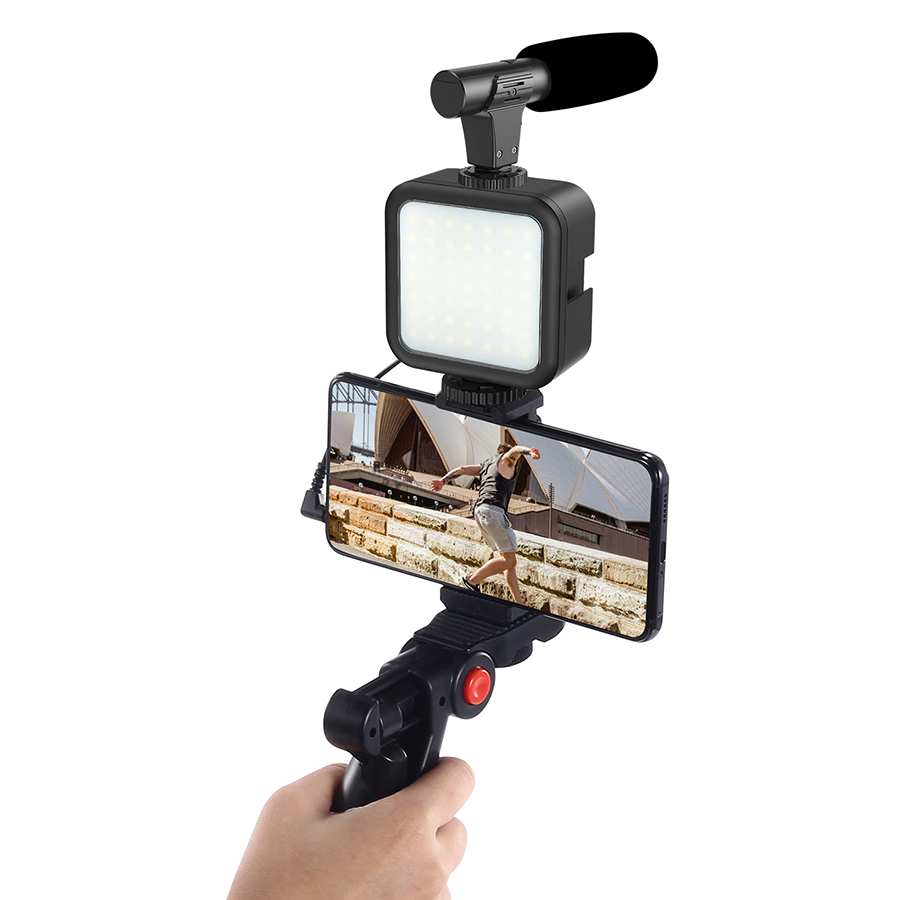 Photography Lighting Set Up - Smartphone Vlogging Kit Video Recording Equipment