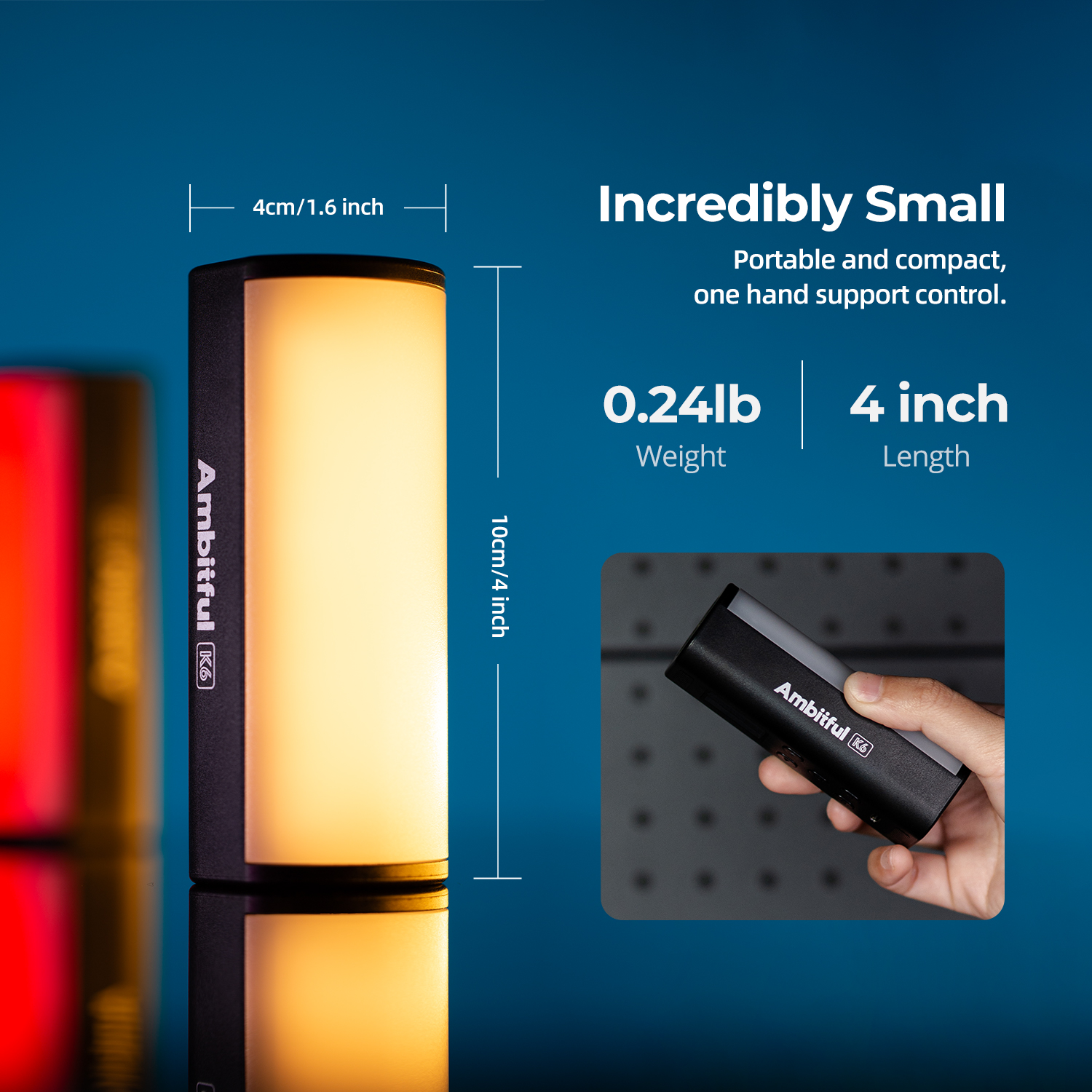 Torjim Rgb Photography Video Lighting - Ambitful K6 Mini RGB Photography Stick
