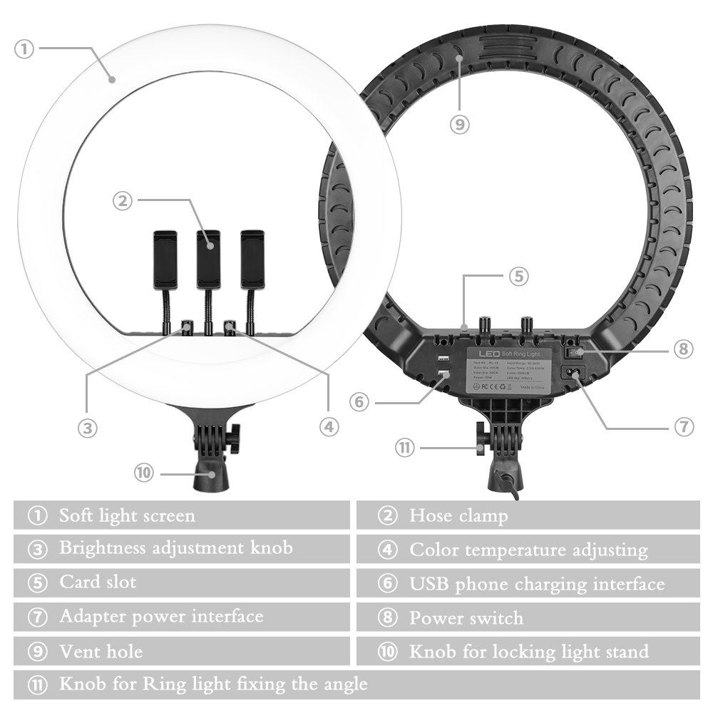 SH 18 Inch Knob Ring Light LED - Led Ring Light 18 incelemesi ve fiyatı
