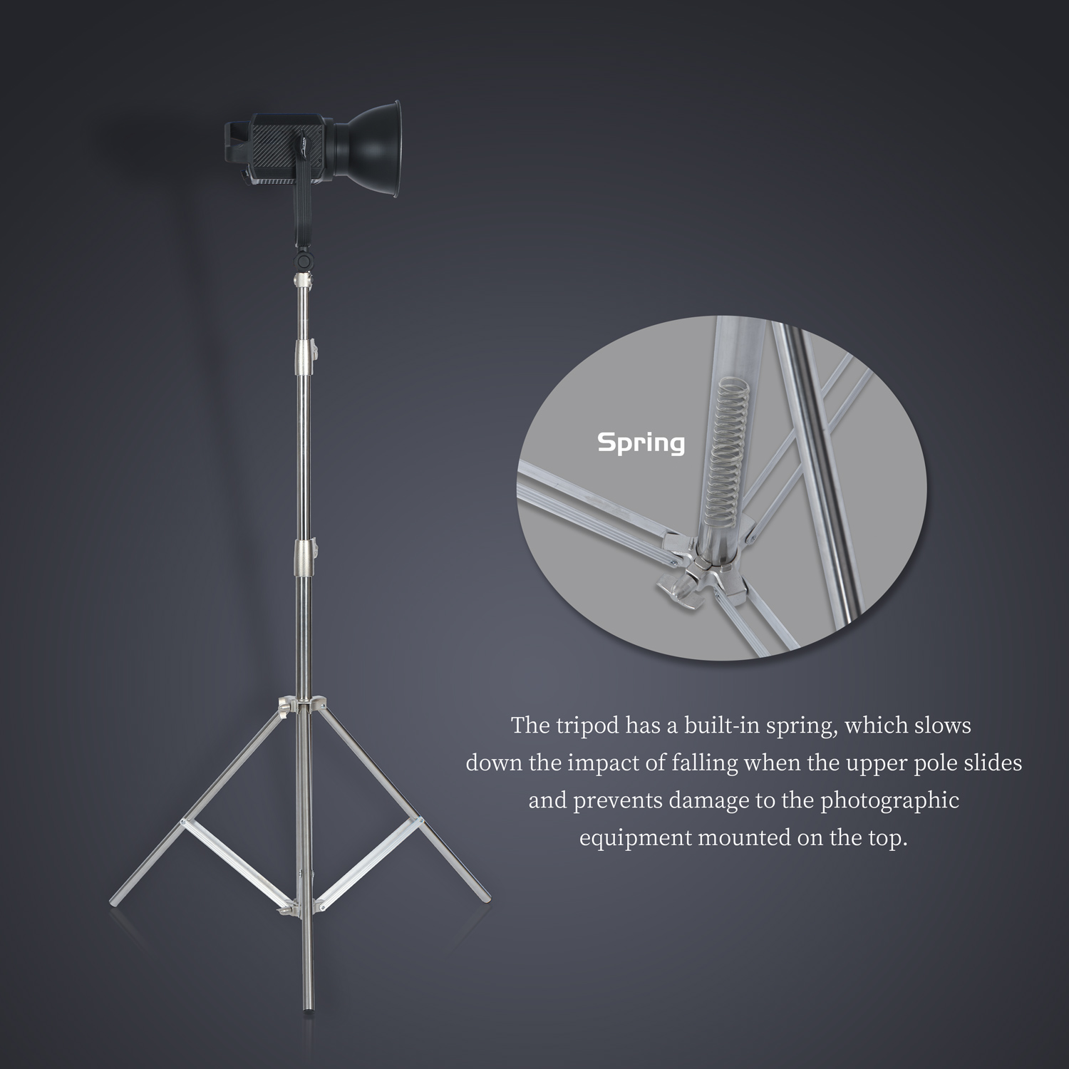 SH 2.8M Stainless Steel Light  - Photography Lightning incelemesi ve fiyatı