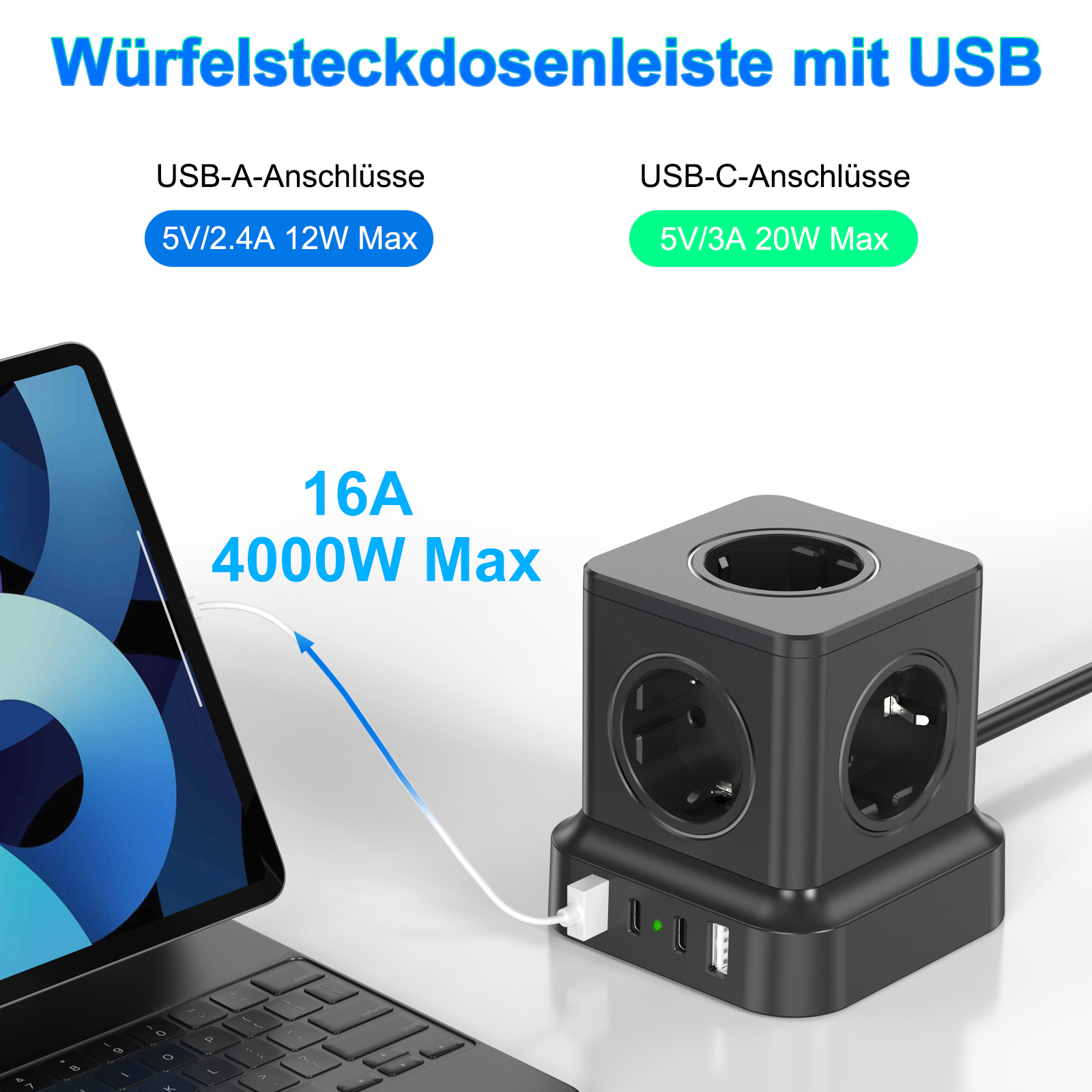 4000W EU Mulit Plug Power Stri - Photography Lighting Uk incelemesi ve fiyatı