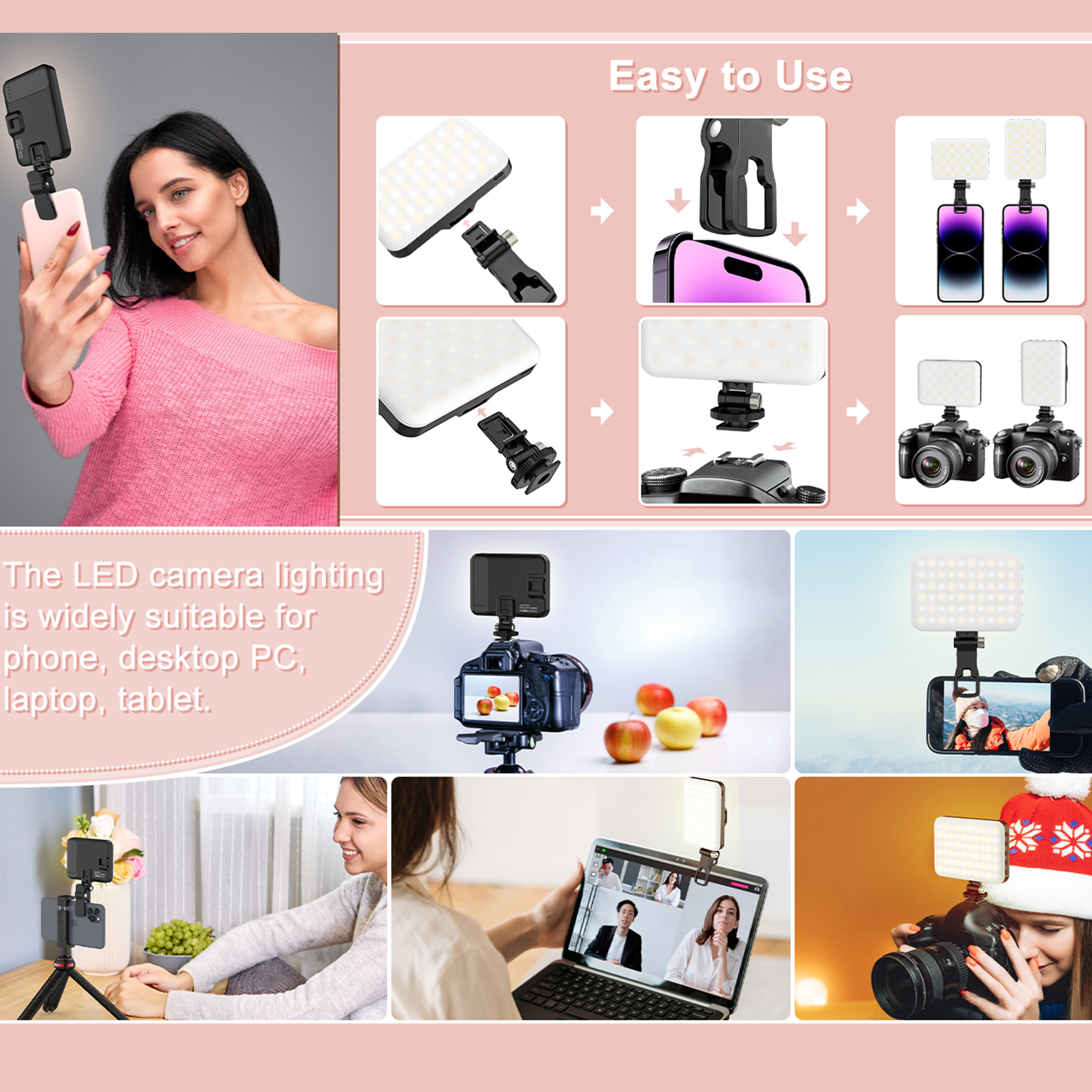 LED Selfie Light 60 High Power - Photography Lighting Professional incelemesi ve fiyatı