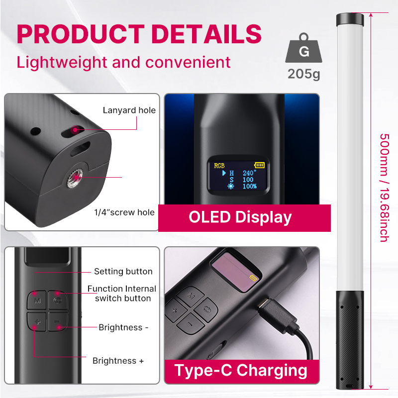 Ulanzi VL119 Handheld RGB Colo - Torjim Rgb Photography Video Lighting incelemesi ve fiyatı