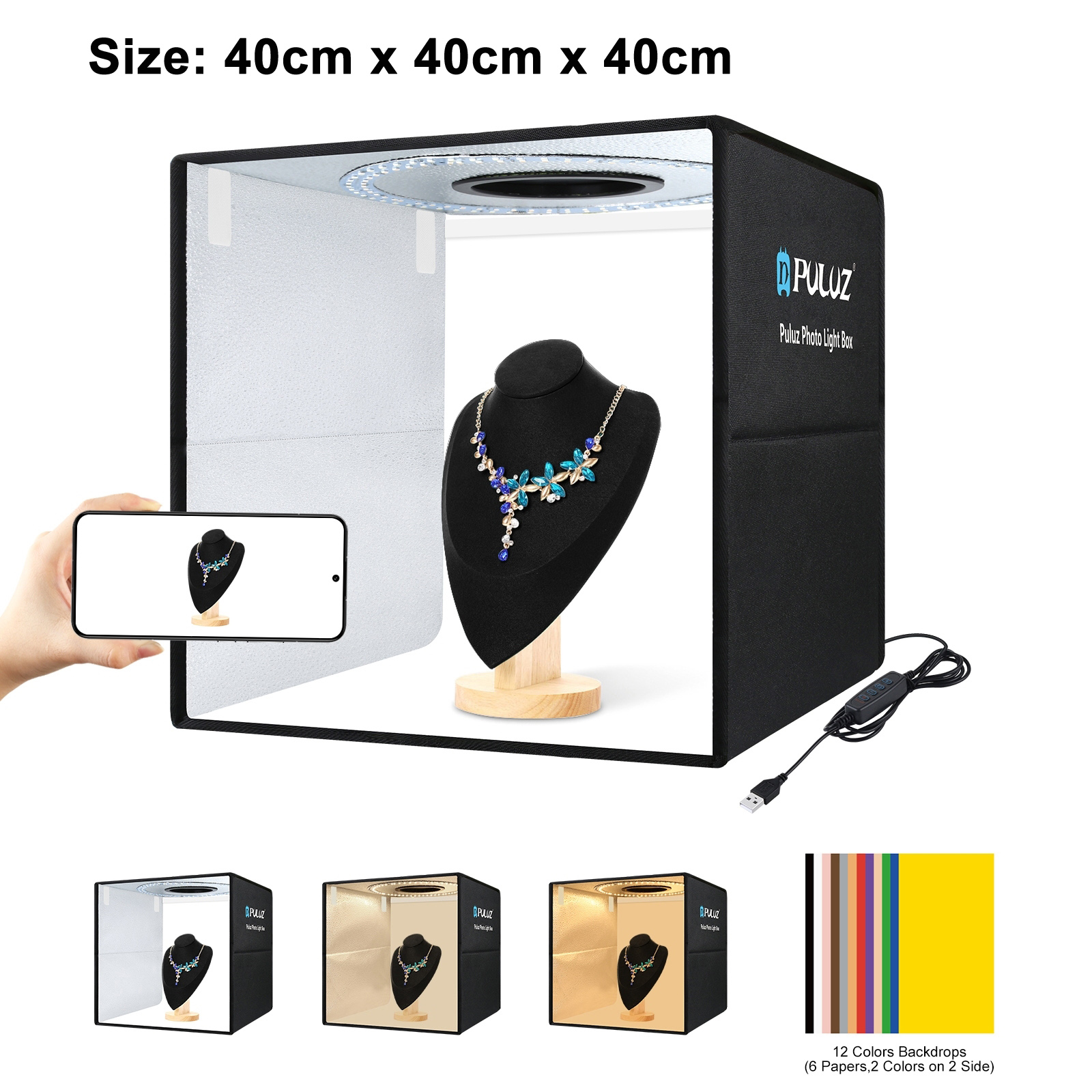 PULUZ 40cm Folding Portable Ri - Photography Lighting Case incelemesi ve fiyatı