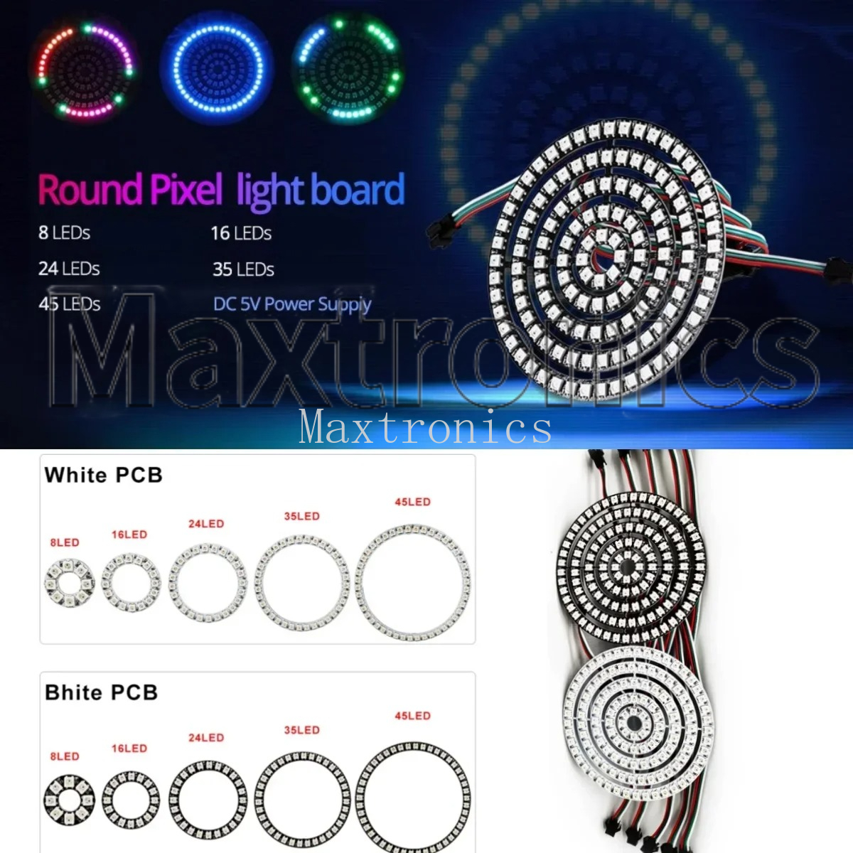 FCOB WS2812B RGB Led Ring 18/3 - Led Ring Light 18 incelemesi ve fiyatı