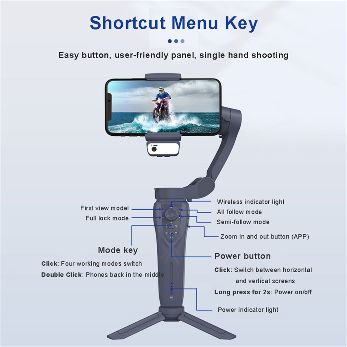 F12 3- Gimbal Stabilizer,LED L - Photography Lighting Ai incelemesi ve fiyatı