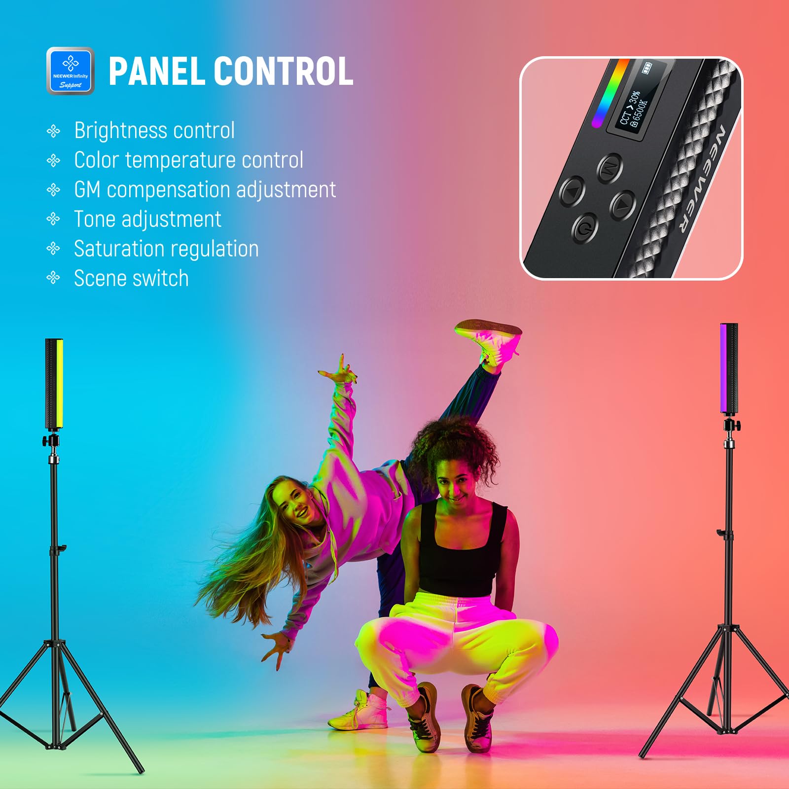 NEEWER RGB Light Wand with APP - Torjim Rgb Photography Video Lighting incelemesi ve fiyatı