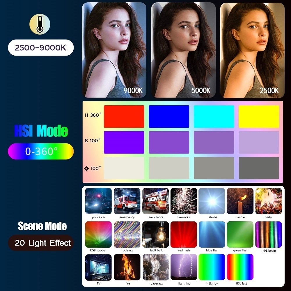 50CM RGB Stick Light Wand Ligh - Torjim Rgb Photography Video Lighting incelemesi ve fiyatı