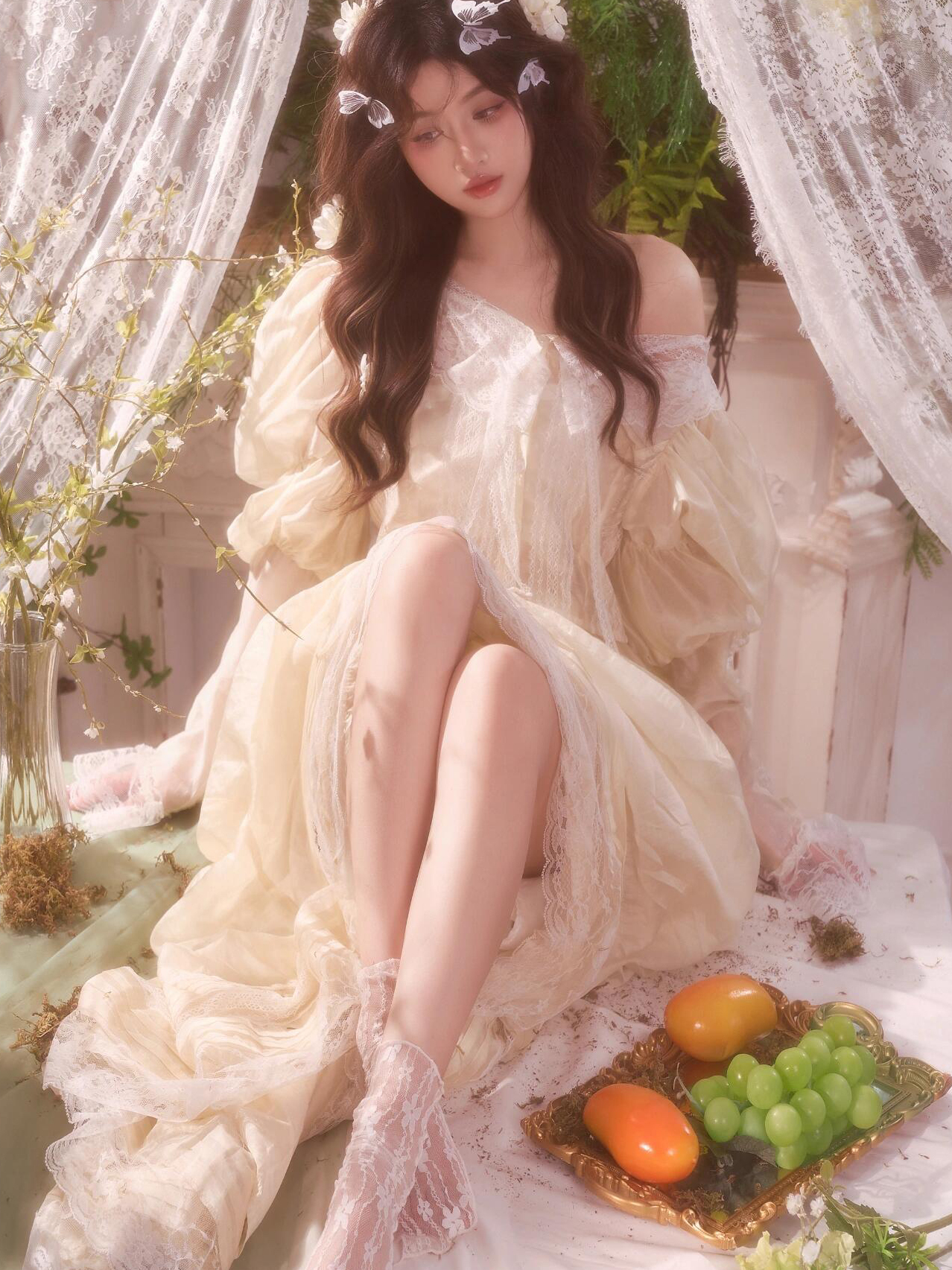 Light Wedding Dress Vintage Oi - Photography Lighting Style incelemesi ve fiyatı