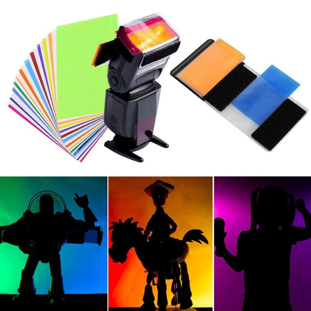 12 Colors Camera Flash Gels Li - Photography Lighting Portrait incelemesi ve fiyatı