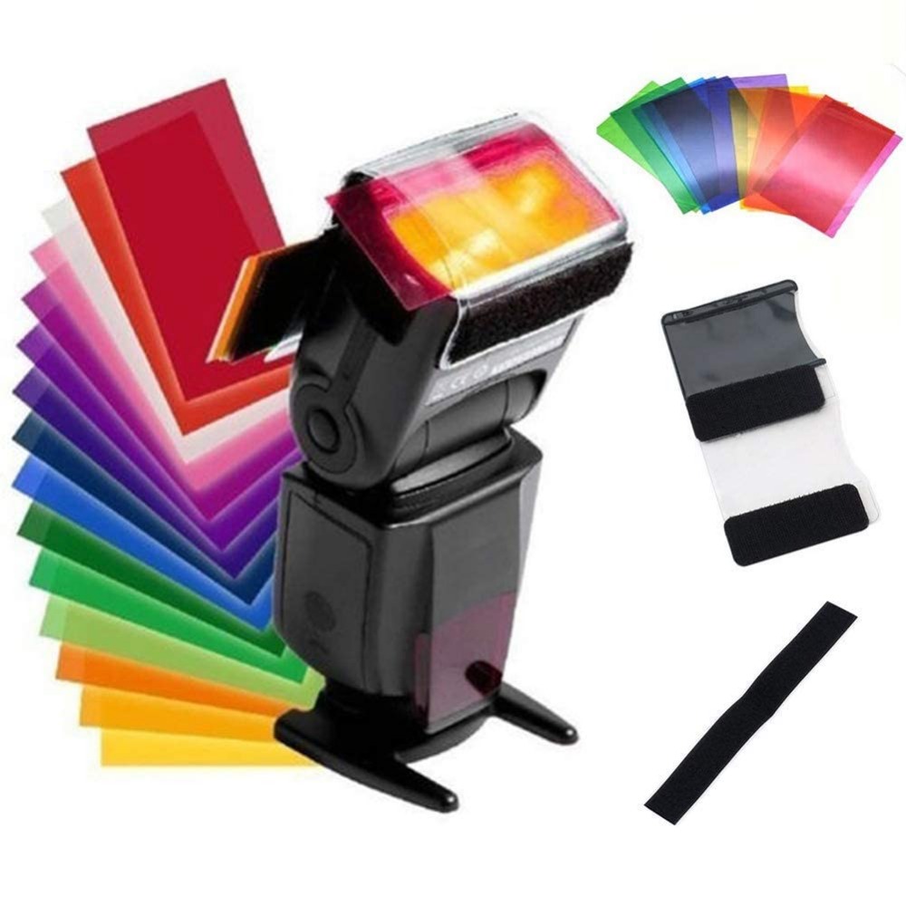 12 Colors Camera Flash Gels Li - Photography Lighting Portrait incelemesi ve fiyatı