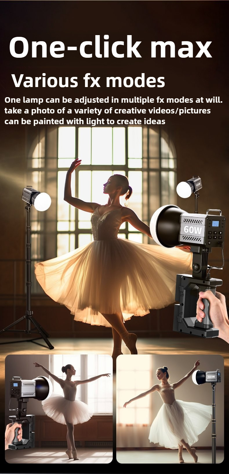 60W Tri-Color Video Light 2700 - Photography Lighting Home incelemesi ve fiyatı
