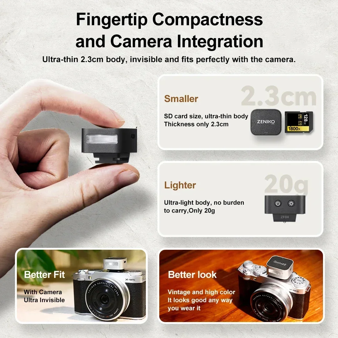 ZENIKO ZF04/ZF08 Mini Camera F - Torjim Rgb Photography Video Lighting incelemesi ve fiyatı