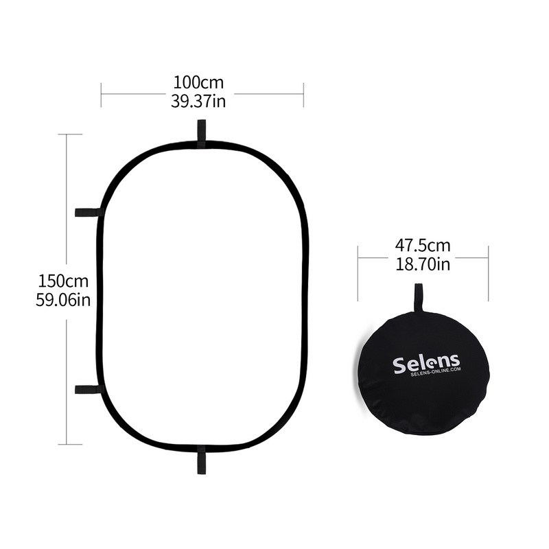 100X150CM Foldable Oval Reflec - Photography Lighting Board incelemesi ve fiyatı