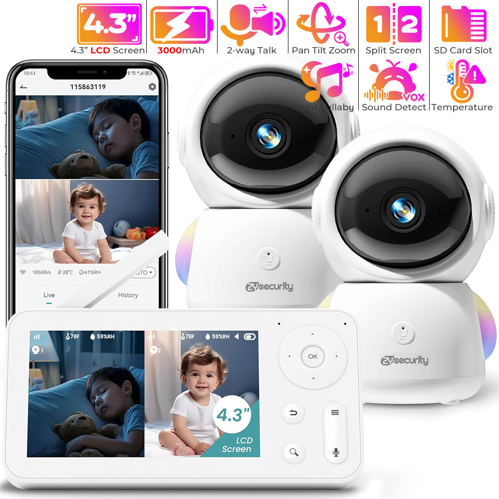 2K Baby Monitor with 2 Cameras - Torjim Rgb Photography Video Lighting incelemesi ve fiyatı