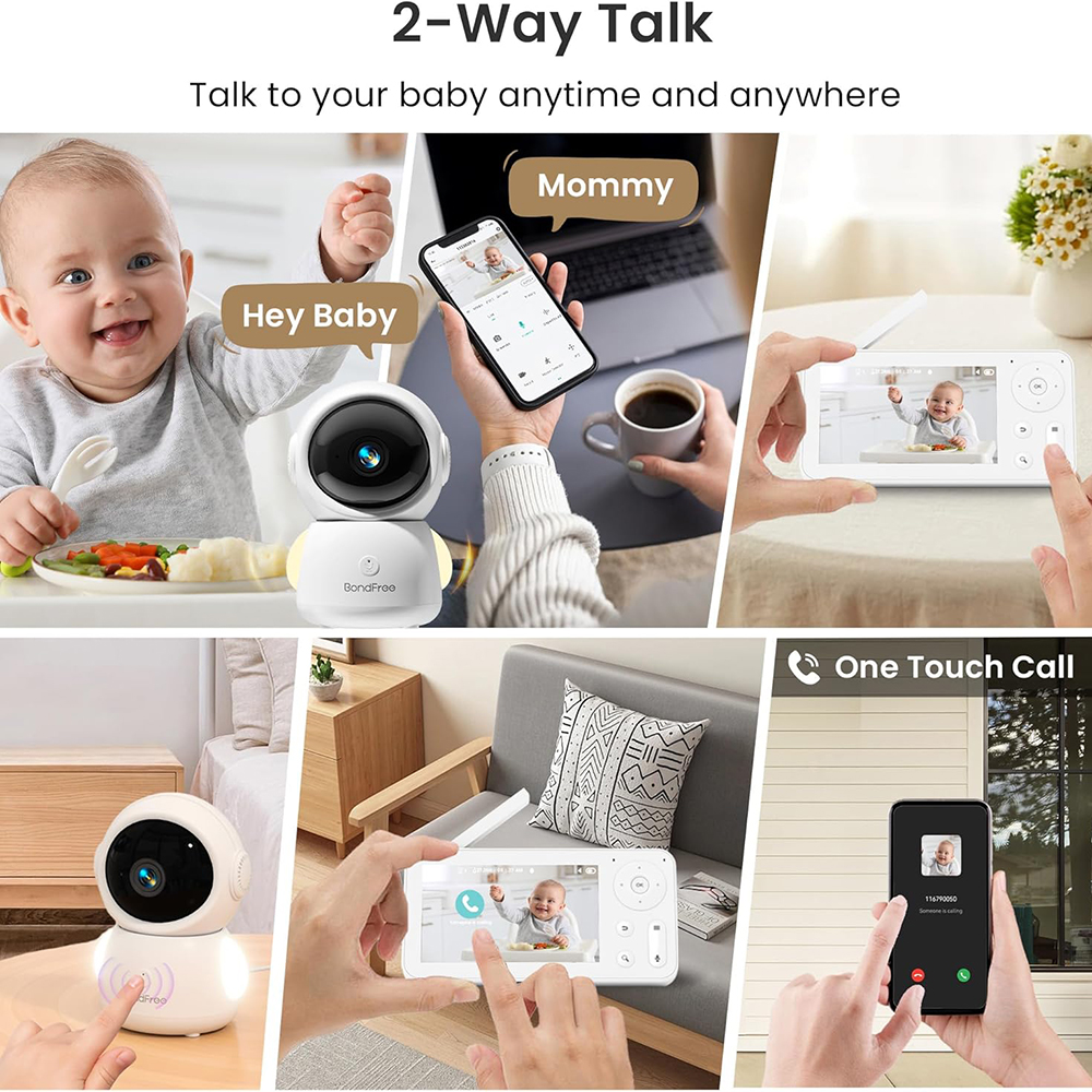 2K Baby Monitor with 2 Cameras - Torjim Rgb Photography Video Lighting incelemesi ve fiyatı