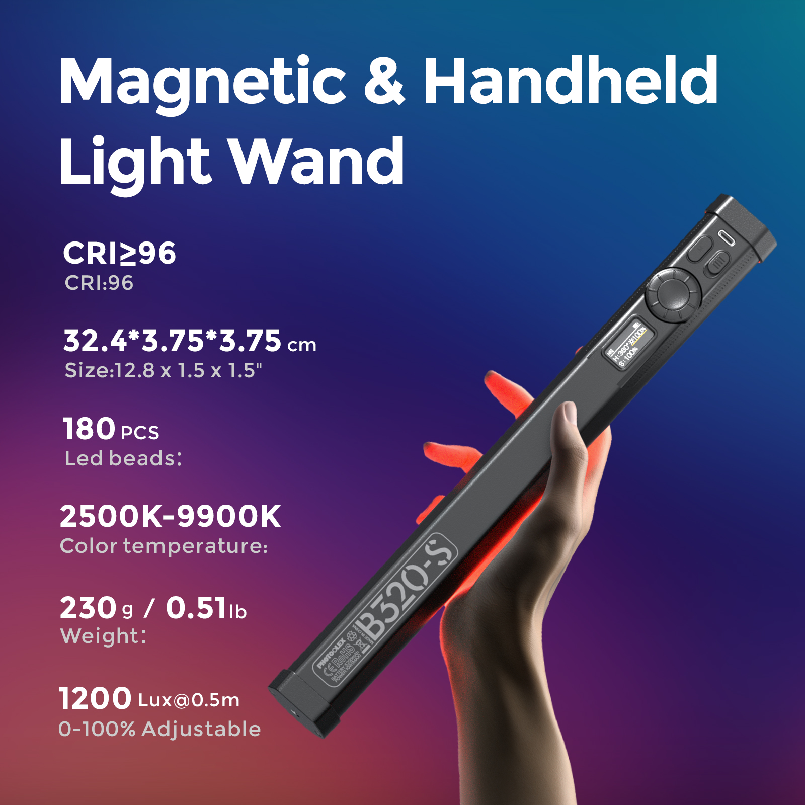PHOTOLEX RGB Colorful Stick Li - Photography Lighting Type incelemesi ve fiyatı