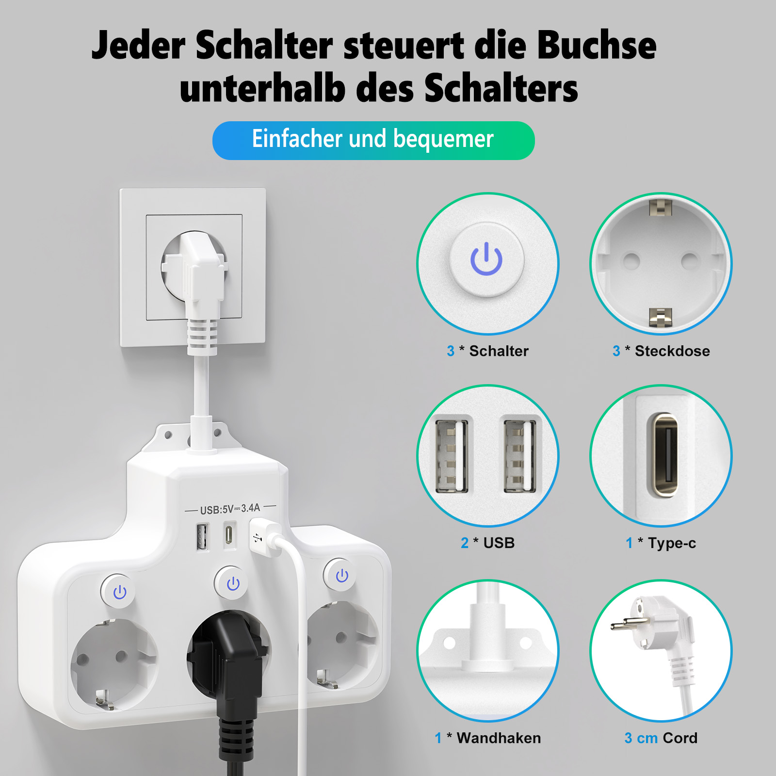 Multi Plug Electrical Outlet,  - Photography Lighting Uk incelemesi ve fiyatı