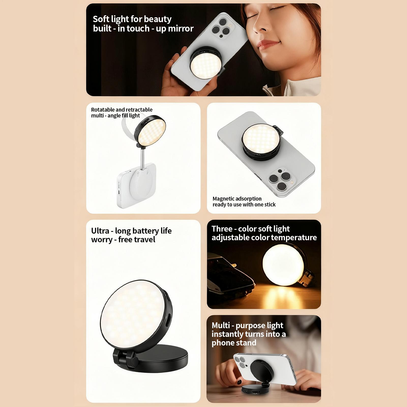 Phone Light Magnetic Live Stre - Photography Lighting Home incelemesi ve fiyatı