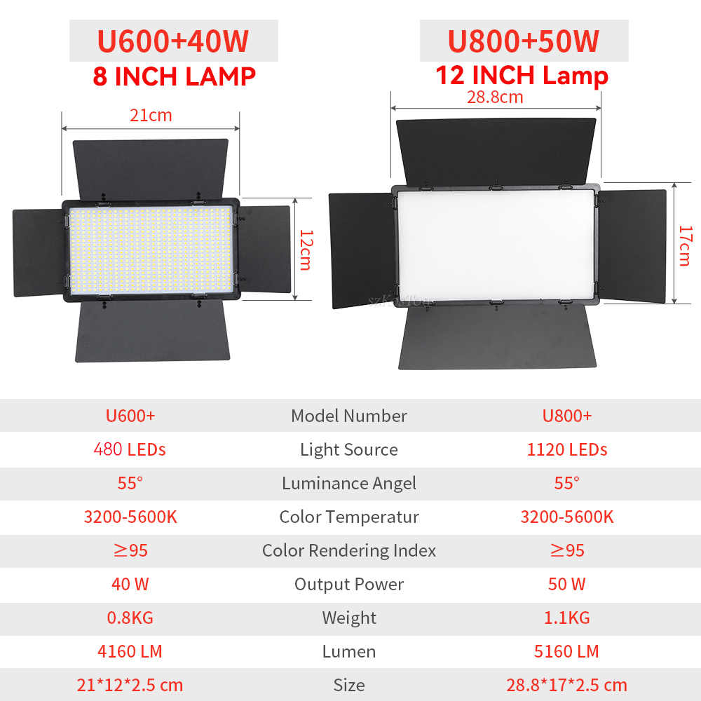 U800 U600 LED Photo Studio Vid - Photography Lighting Board incelemesi ve fiyatı